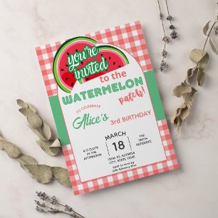 Watermelon Celebration Birthday Invitation