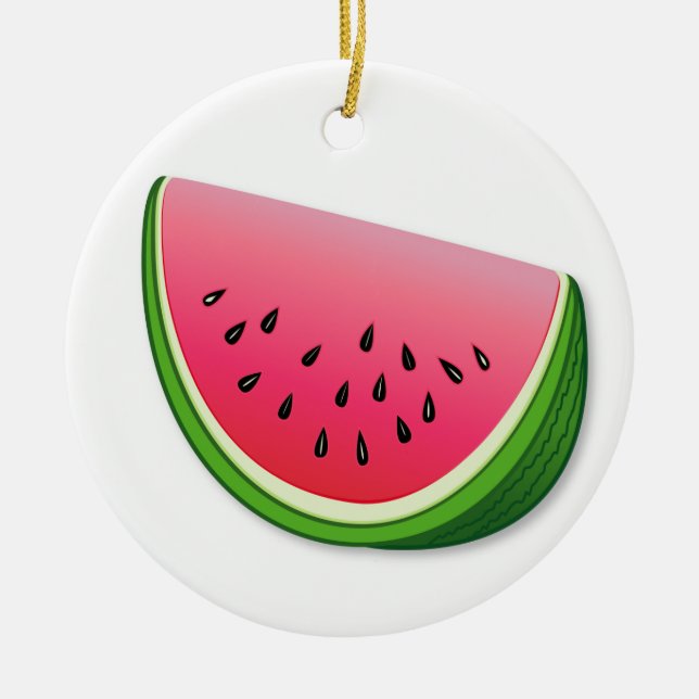 Watermelon  ceramic ornament (Front)