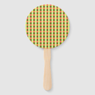 Watermelon Check Hand Fan