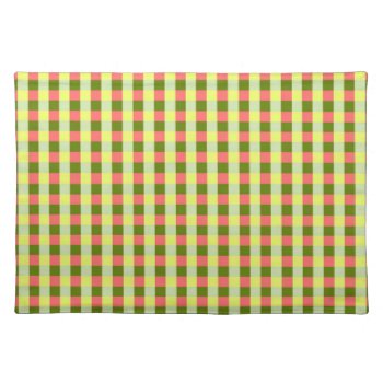 Watermelon Check Placemat Cloth by QuirkyChic at Zazzle