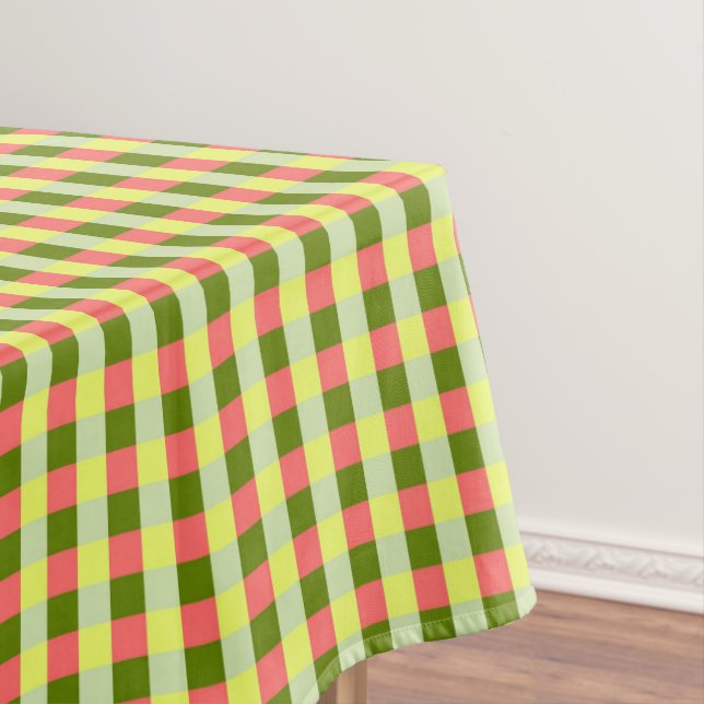 Watermelon Check tablecloth (In Situ)
