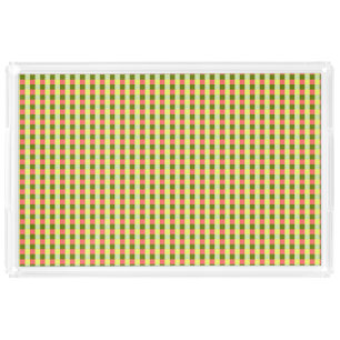 Watermelon Check tray rectangle
