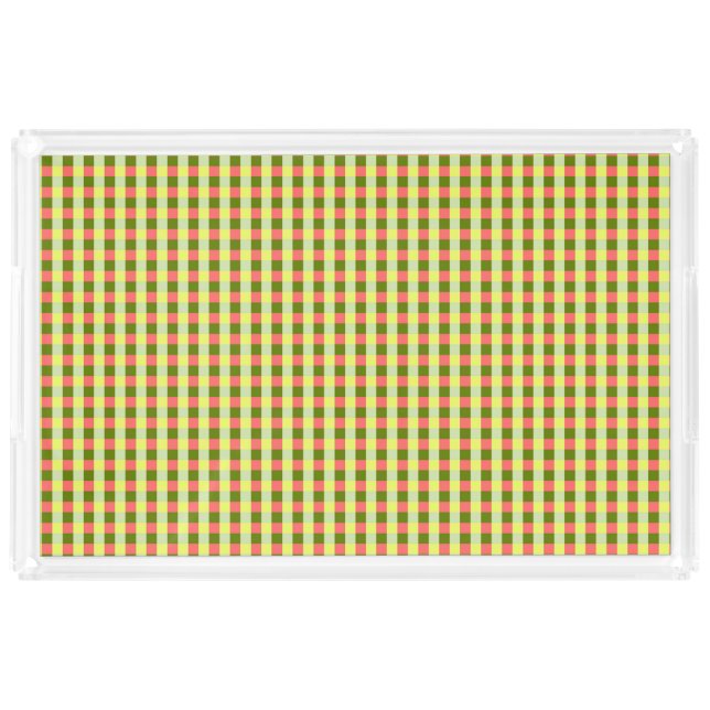 Watermelon Check tray rectangle (Front)
