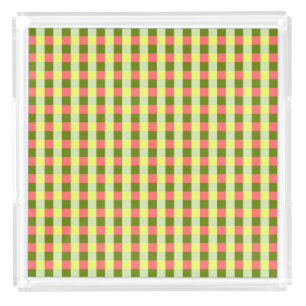 Watermelon Check tray square