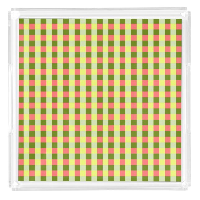 Watermelon Check tray square (Front)