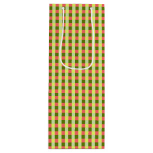 Watermelon Check Wine Gift Bag