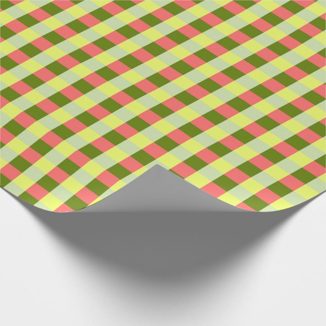 Watermelon Check wrapping paper (Corner)
