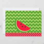 Watermelon Chevron Pendants Party Birthday Invitation (Back)