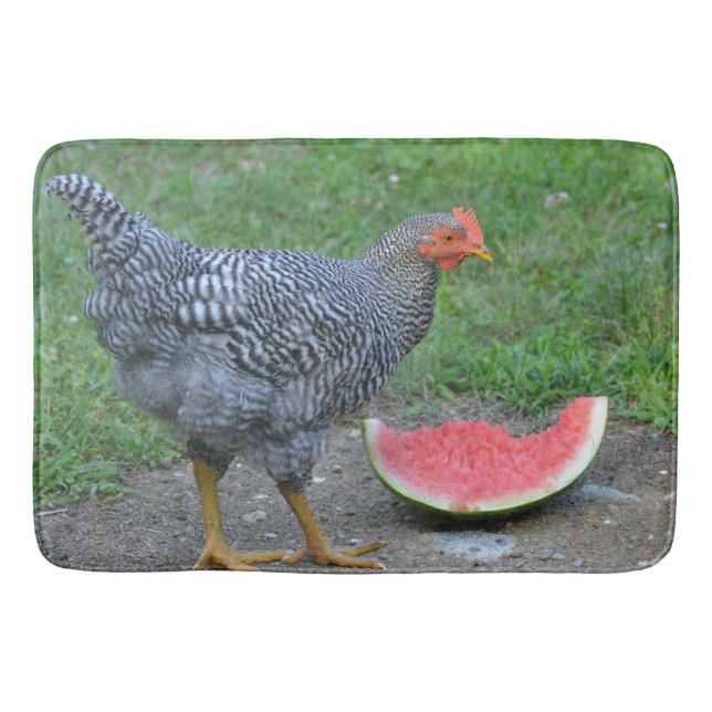 Watermelon Chicken Bath Mat (Front)