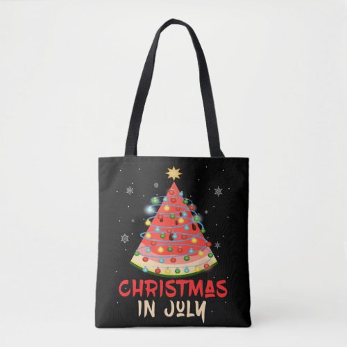 Watermelon Christmas Tree Christmas In July Summer Tote Bag