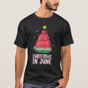 Watermelon Christmas Tree Christmas In June Xmas L T-Shirt
