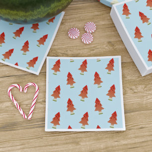 Watermelon Christmas Tree Pattern Summer Party Paper Napkins