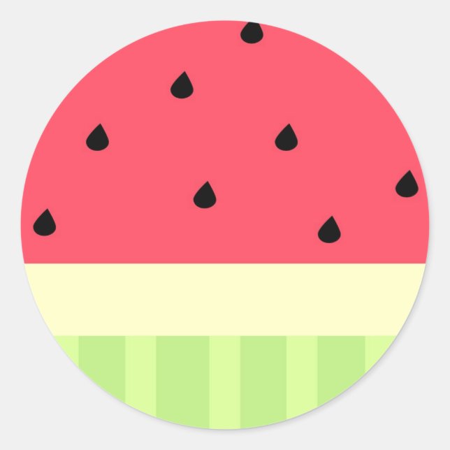 watermelon classic round sticker (Front)