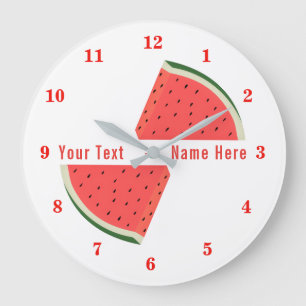 Watermelon Clock with Custom Text