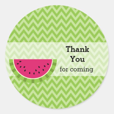 Watermelon Color Classic Round Sticker
