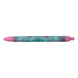 Watermelon Color Swirled Marble Pen