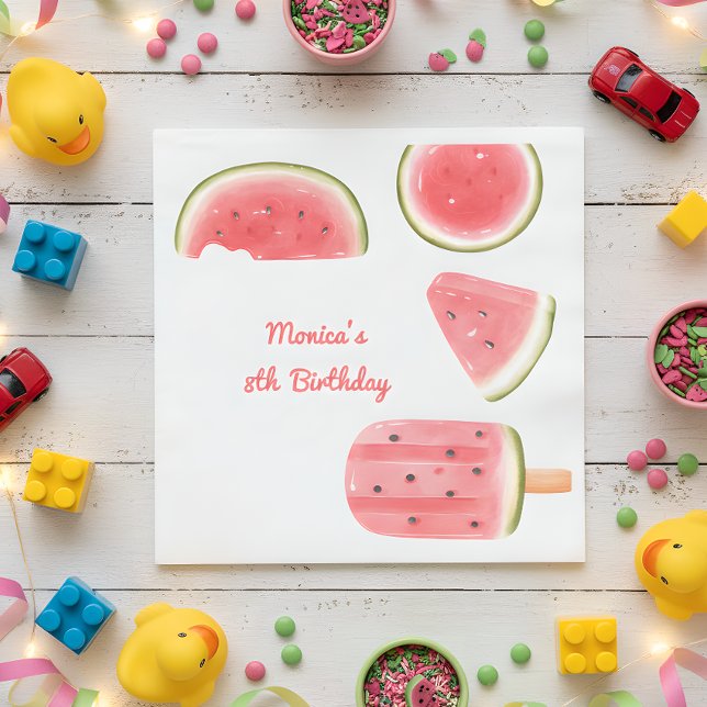 Watermelon cool kids birthday napkins (Creator Uploaded)