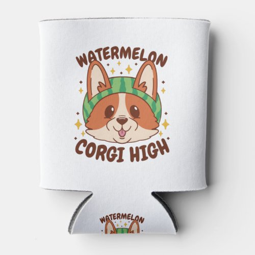 WATERMELON CORGI HIGH CORGI WEARING WATERMELON CAN COOLER