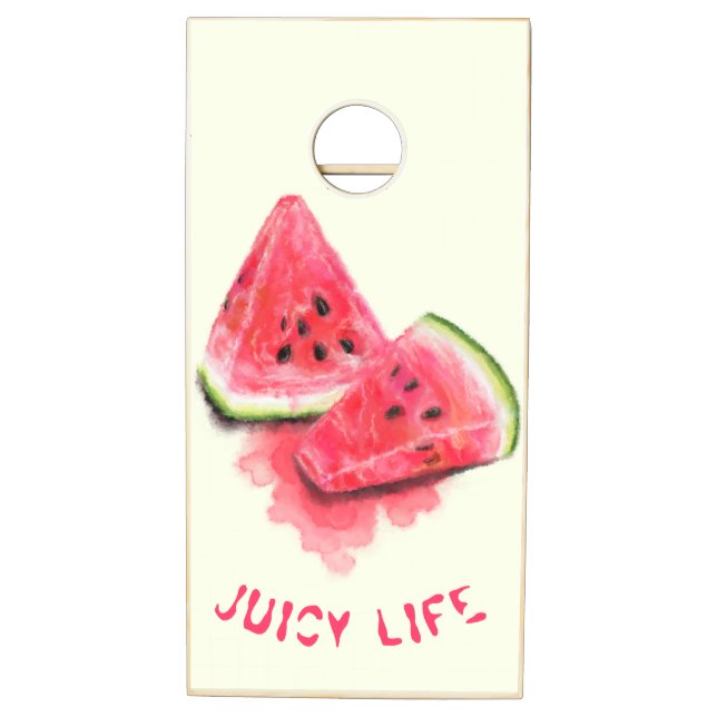 Watermelon Cornhole Set - Custom Text (Left)