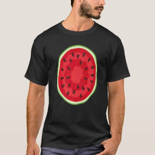 Watermelon Costume Crew Halloween Costume Fruit T-Shirt
