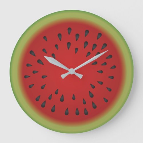 Watermelon Cutaway Round Clock