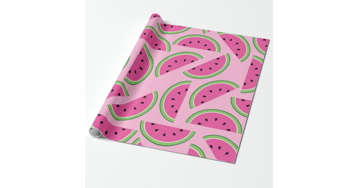 Watermelon Cute 1st Birthday Wrapping Paper Zazzle