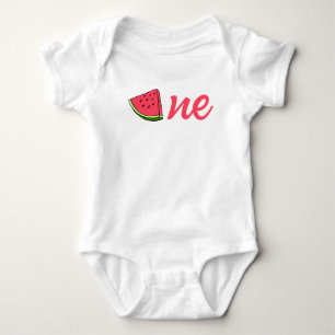 Watermelon Cute One in a Melon 1st Baby Birthday Bodysuit