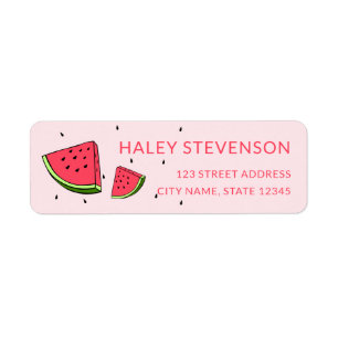 Watermelon Cute One in a Melon 1st Baby Birthday Label