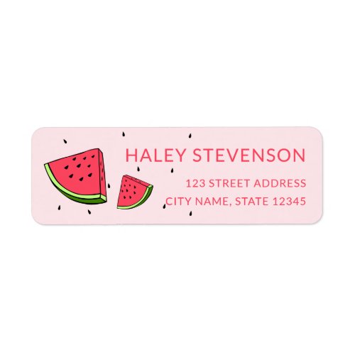Watermelon Cute One in a Melon 1st Baby Birthday Label
