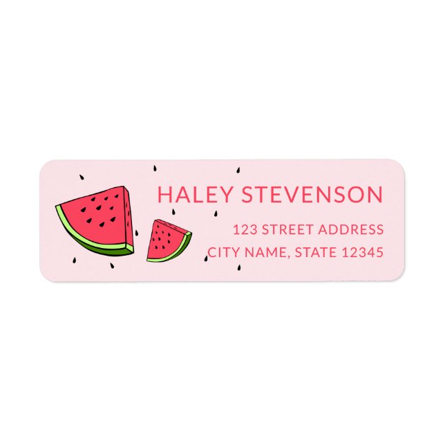 Watermelon Cute One in a Melon 1st Baby Birthday Label (Front)