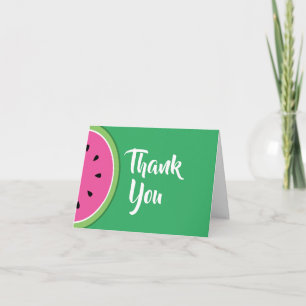 Watermelon Cute Thank You 1st Birthday Cards