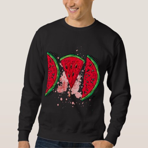 Watermelon Dad funny Summer Melon Fruit _ Fathers  Sweatshirt