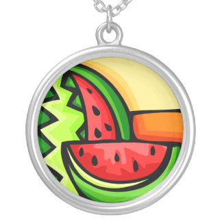 Watermelon Day August 3 Silver Plated Necklace