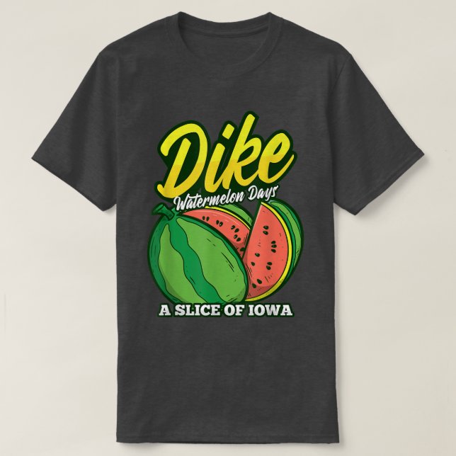 Watermelon Days Funny Summer Fruit Vegetarian  T-Shirt (Design Front)