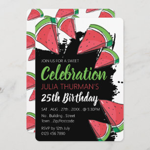 Watermelon Design, Sweet Celebration Birthday Invitation