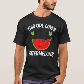 Watermelon Designs For Girls Kids Summer Fruit Eat T-Shirt