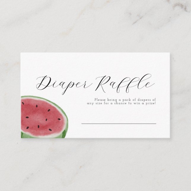 Watermelon Diaper Raffle Card (Front)