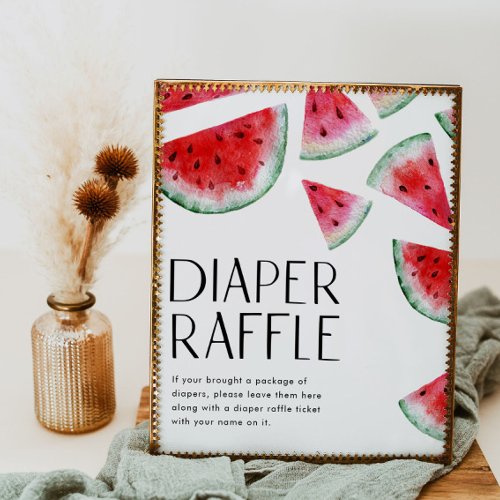 Watermelon Diaper Raffle Sign