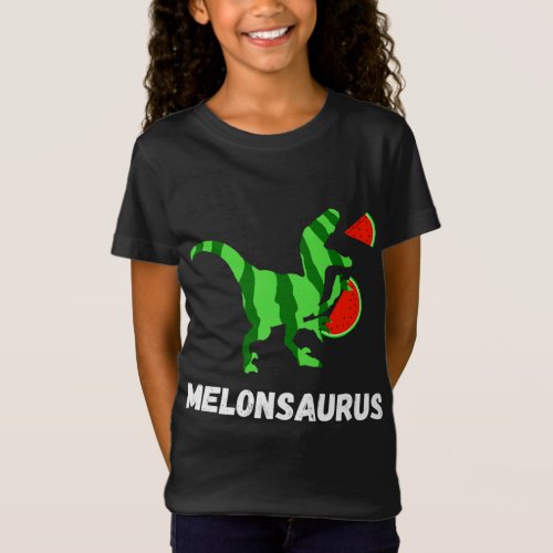 Watermelon Dinosaurs Summer Fruit Funny Melon Saur T_Shirt