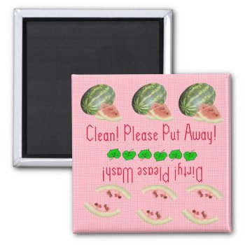 Watermelon Dishwasher Magnet by Lynnes_creations at Zazzle