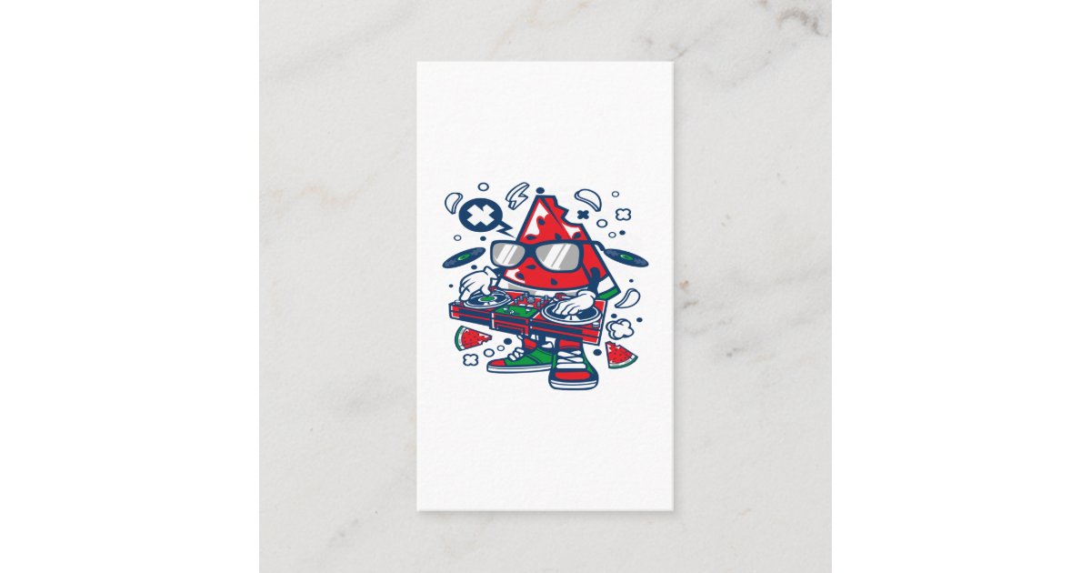 Watermelon Dj Business Card Zazzle