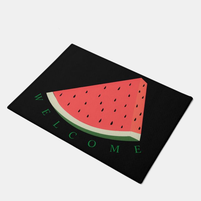 Watermelon Doormat - Welcome - Custom Colors (Angled)