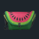 Watermelon Dream Messenger Bag<br><div class="desc">A happy, bright watermelon is a one-of-a-kind original design.</div>
