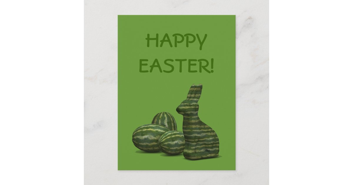 Watermelon Easter Rabbit Watermelon Easter Bunny Holiday Postcard | Zazzle