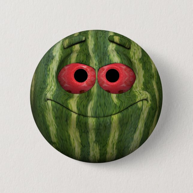 Watermelon Emoticon Button (Front)