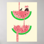 Watermelon Falls Poster at Zazzle