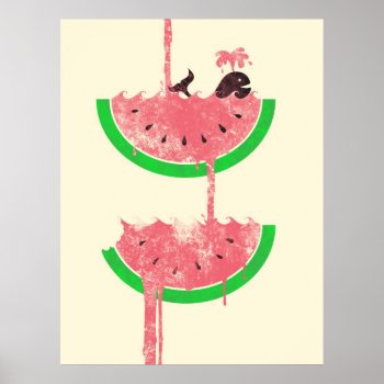 Watermelon Falls Poster by biotwist at Zazzle