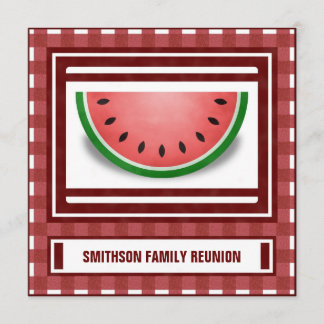 Watermelon Family Reunion BBQ Picnic Invite