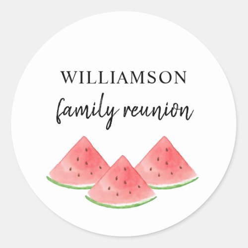 Watermelon Family Reunion Classic Round Sticker