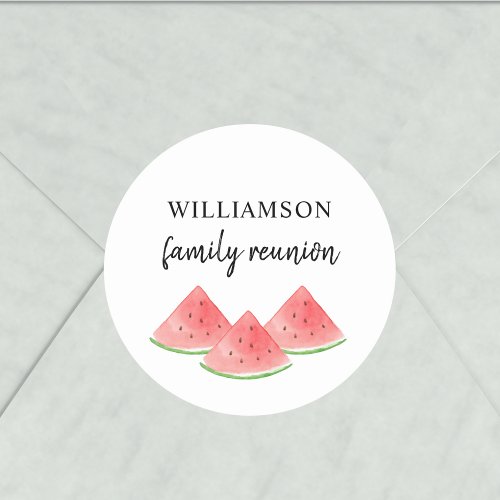 Watermelon Family Reunion Classic Round Sticker